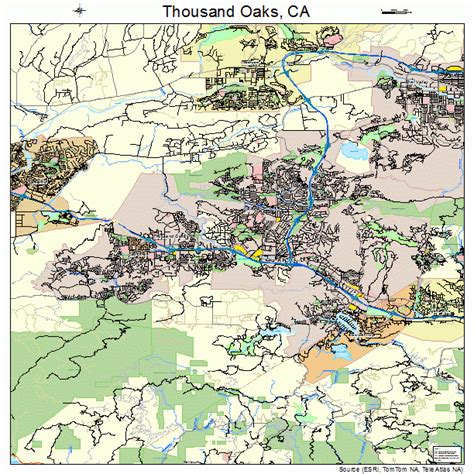 Thousand Oaks California Street Map 0678582