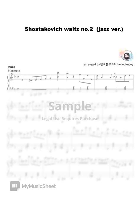 Shostakovich - Jazz Suite No.2 Waltz (jazz ver.) Sheets by 헬로블루조이 ...