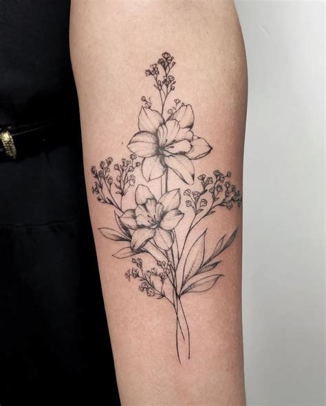 49 Pretty Birth Flower Tattoos And Their Symbolic Meaning | Birth ...