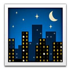 🌃 Night with Stars Emoji (U+1F303/U+E44B)