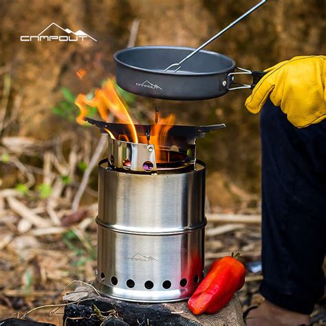 CAMPOUT Outdoor Mountaineering Round Wooden Charcoal Stove — Alpinist