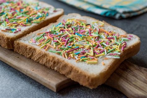 Austrian Fairy Bread with Sprinkles and Butter Stock Photo - Image of ...