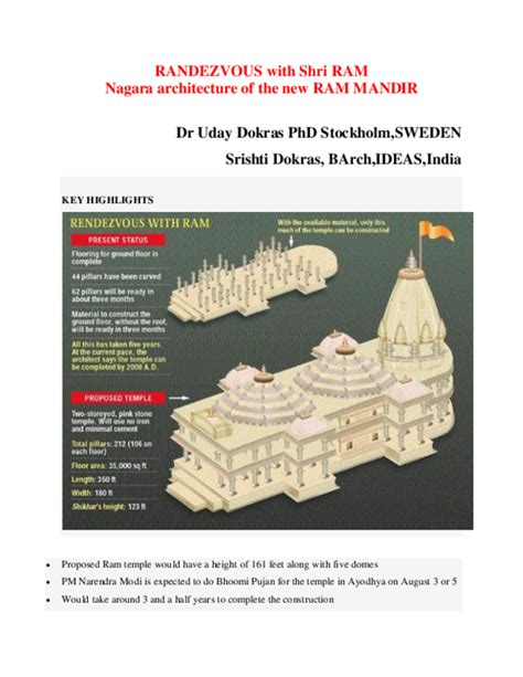 (PDF) RANDEZVOUS with Shri RAM Nagara architecture of the new RAM ...