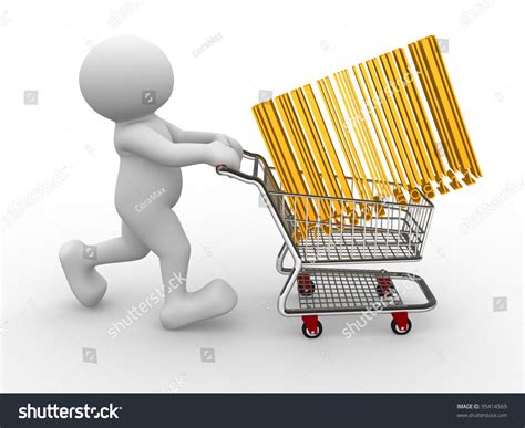 3d People Human Character Person Shopping Stock Illustration 95414569 ...