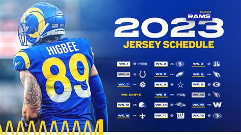 Rams unveil 2023 uniform schedule