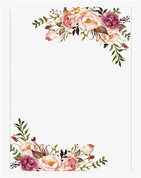 Download @çikolatadenizi - Floral Wedding Invitation Border PNG image ...