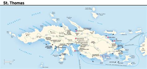 St Thomas Island Map | Color 2018