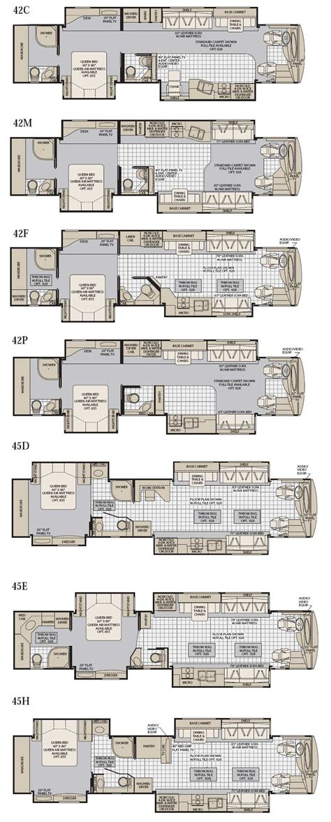 American Coach American Eagle luxury motorcoach floorplans - large picture