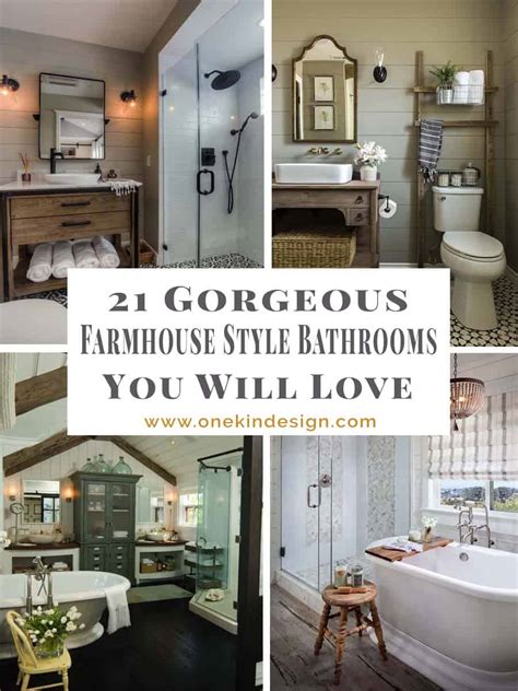 21 Gorgeous farmhouse style bathrooms you will love