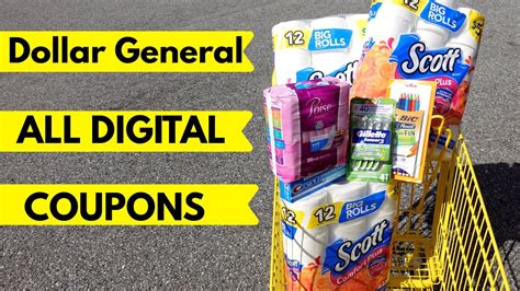 DOLLAR GENERAL COUPONING! EASY ALL DIGITAL COUPONS - YouTube