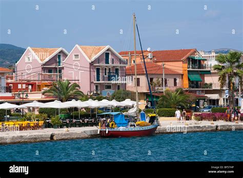 Kefalonia - Lixouri town the waterfront Stock Photo - Alamy