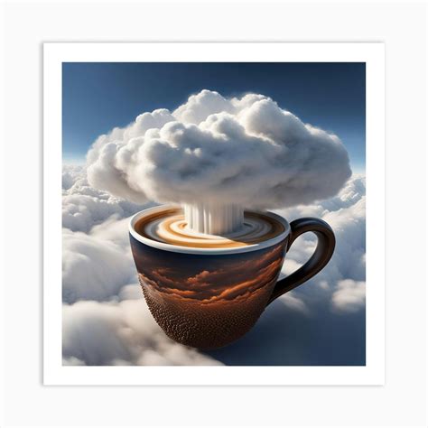 Coffee In The Clouds Art Print by GBGA Creations - Fy