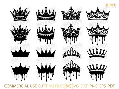 Crown Svg Crown Svg Queen Crown Svg Hearts Print File Printable Svg ...