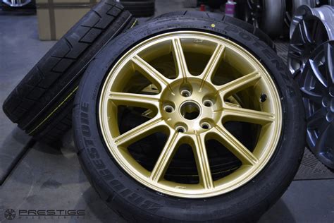 Subaru Impreza alloy wheel refurbishment in Speedline Gold | Prestige ...