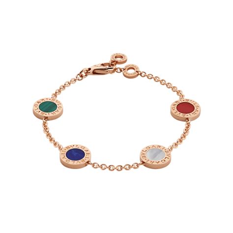 Rose gold BVLGARI BVLGARI Bracelet with Multicolor Mother of Pearl ...