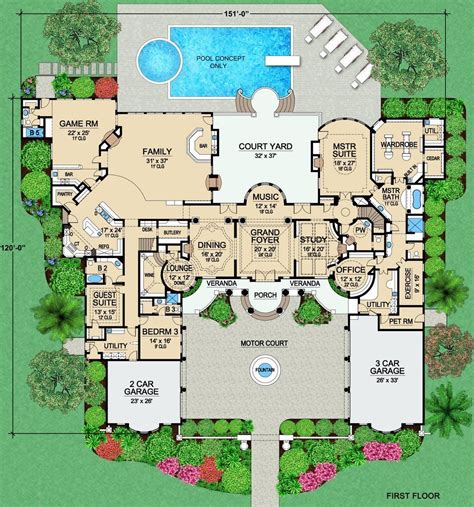 Home Plan - Buy Home Designs in 2022 | Mansion floor plan, Bathroom ...