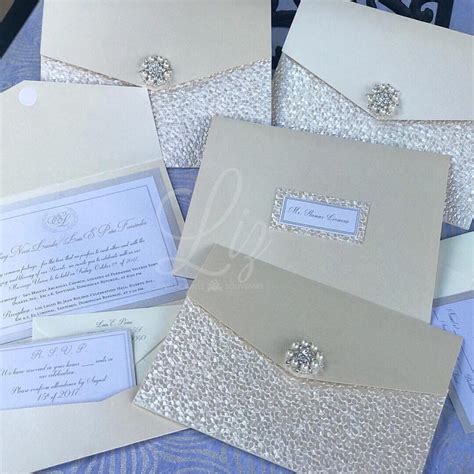 Ivory Cream Elegant Wedding Invitations - Etsy