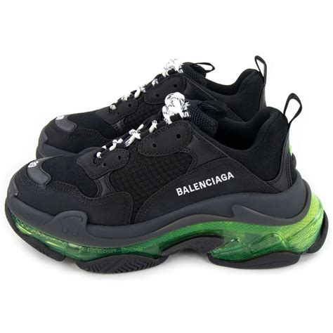 Balenciaga Triple S Clear Sole Sneakers Black/green - MEN from Onu UK