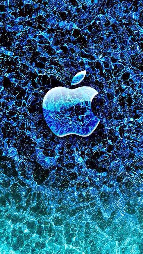 an apple logo is seen in this artistic photo taken from above the water ...