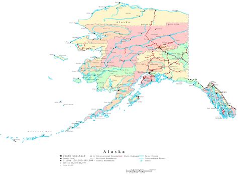 Alaska Printable Map