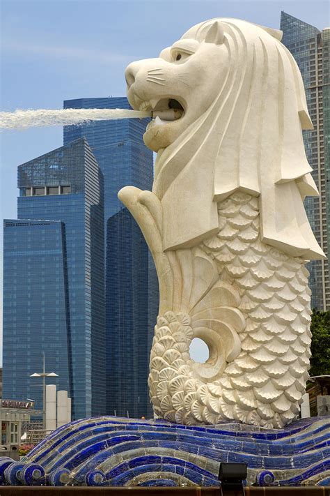 Merlion Statue by Singapore River Photograph by David Gn - Pixels