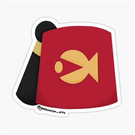 "Grunkle Stan’s Fez" Sticker by GraceAvalonArts | Redbubble