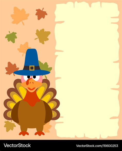 Thanksgiving background with turkey Royalty Free Vector