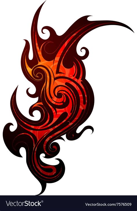 Fire flame tattoo Royalty Free Vector Image - VectorStock