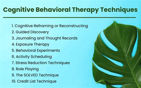 Cognitive Behavior Therapy Techniques