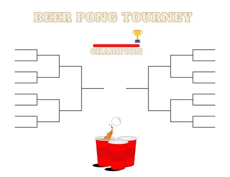 16 Team Beer Pong Tournament Bracket Instant Download - Etsy