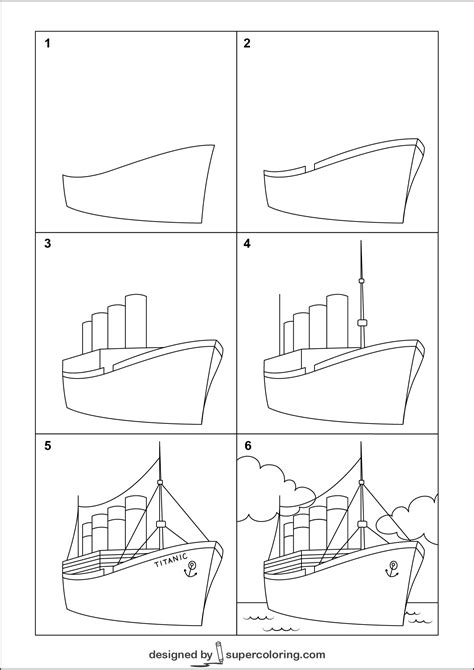 Top 81+ imagen titanic ship drawing - abzlocal fi