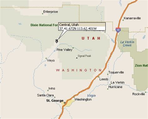 Central, Washington County, Utah Map 1