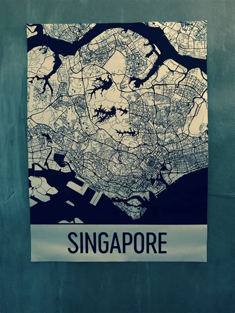 Giveaway: Singapore Map Poster by Modern Map Art | CAMEMBERU