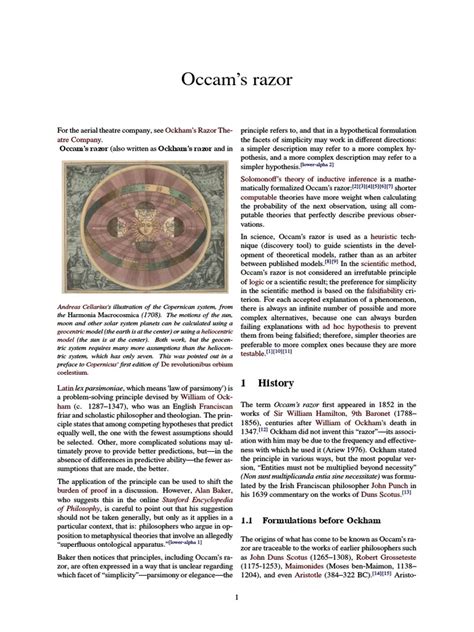 Occam's Razor | Occam's Razor | Hypothesis