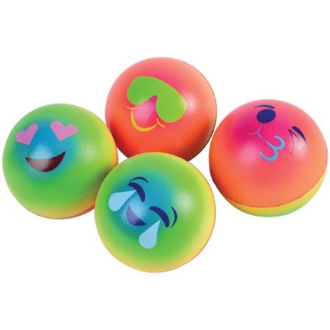 Wholesale Emoji Stress Balls - Rainbow Colors