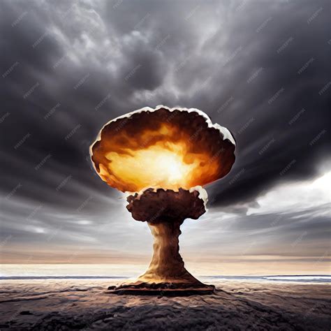 Premium Photo | Atomic bomb. Explosion, world war. Apocalypse ...