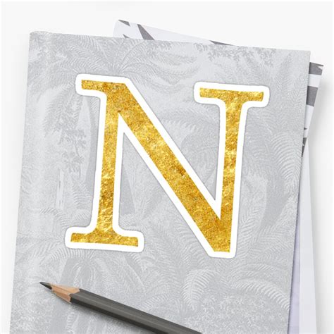 "Letter N" Sticker by coasthouse | Redbubble