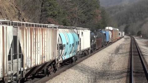 Train Cab Ride: Fast Freight overtaking a slow freight train - YouTube