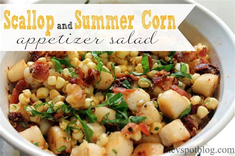 Scallop, corn and bacon appetizer. (Um, salad...?) | The V Spot