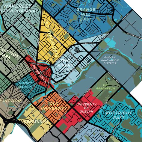 Guelph Neighbourhoods Map Print – Jelly Brothers