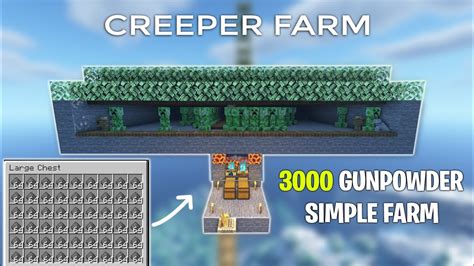 NEW Minecraft Creeper Farm 1.20 Simple Gunpowder Farm - YouTube