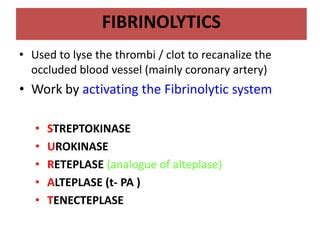 Fibrinolytics & antiplatelets | PPT