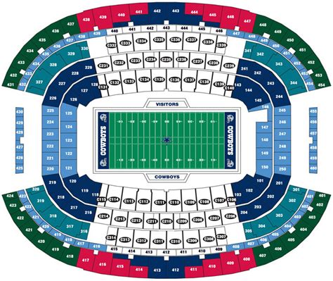 Dallas Football Stadium Seating Chart - Stadium Seating Chart