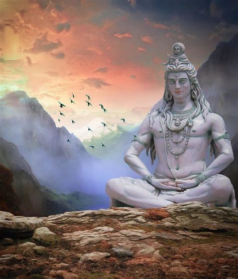 Lord Shiva Meditating on Mount Kailash