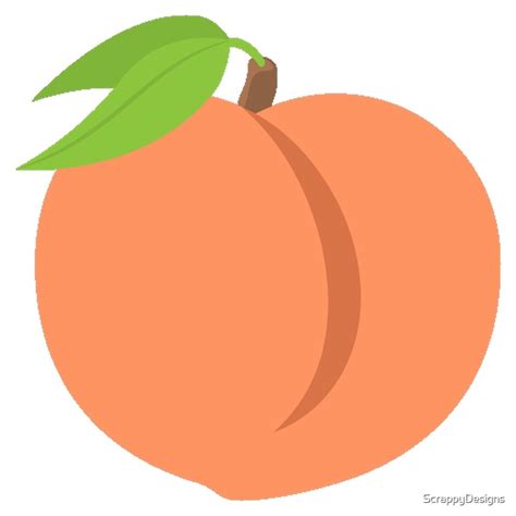 "Peach Emoji" by ScrappyDesigns | Redbubble