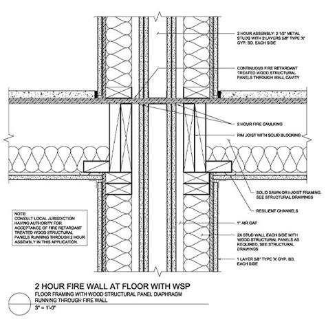 2-Hour Fire Wall at Floor with WSP - WoodWorks | Wood Products Council