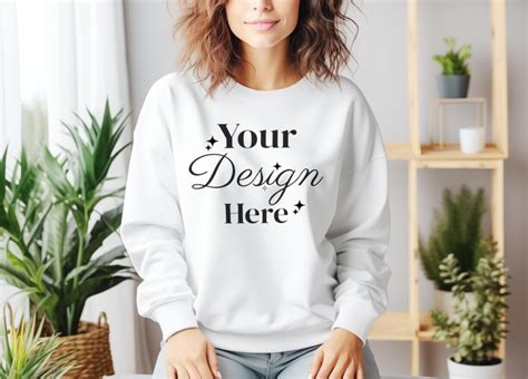 White Sweatshirt Mockup PSD Graphic by Mockup Designs · Creative Fabrica