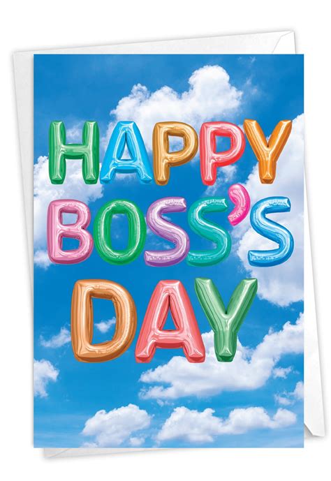 Happy Boss's Day Greeting Card - Notecard for Boss, Manager, Mentor ...