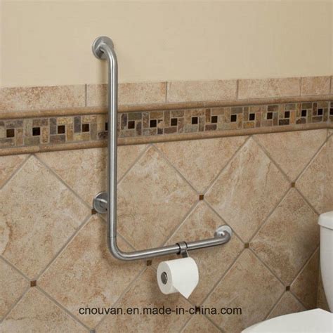 Bathroom Stainless Steel L-Shaped Grab Rail - China Grab Rail and Handrail