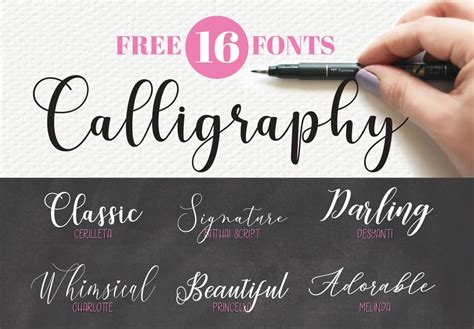 Top 16 free calligraphy fonts (& hand lettering) in 2024